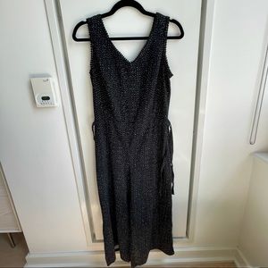 Carolina Belle black printed cropped jumpsuit